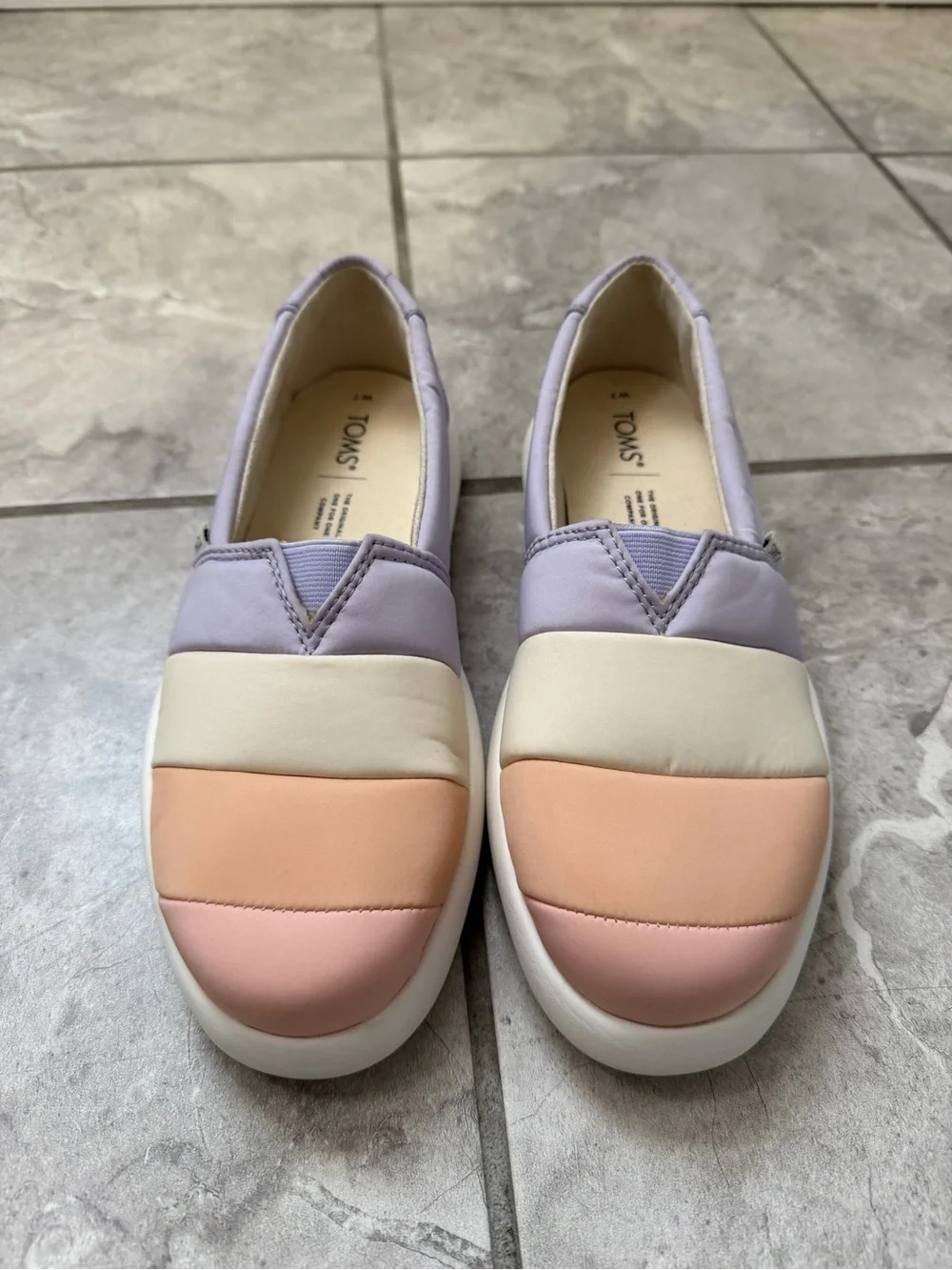 TOMS Women's Alpargata Mallow Puff shoes in a Lavender 7